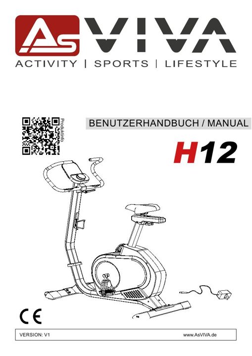 Ergometr rower stacjonarny LED H12 z niskim wejściem Bedienungsanleitung