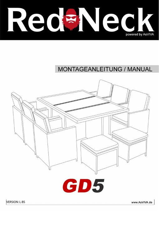 Gartenmöbel GD5_BLACK-A Bedienungsanleitung