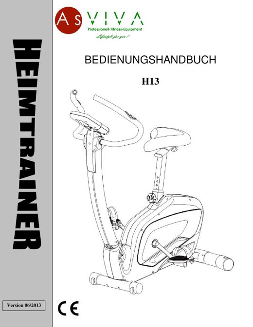 Ergometer H13 Bedienungsanleitung