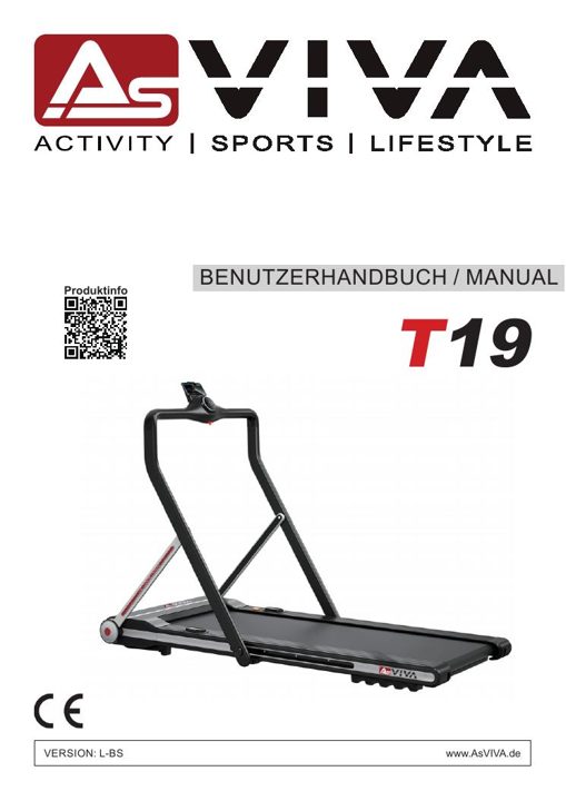 Bieżnia T19 Bluetooth Compact Runner Bedienungsanleitung