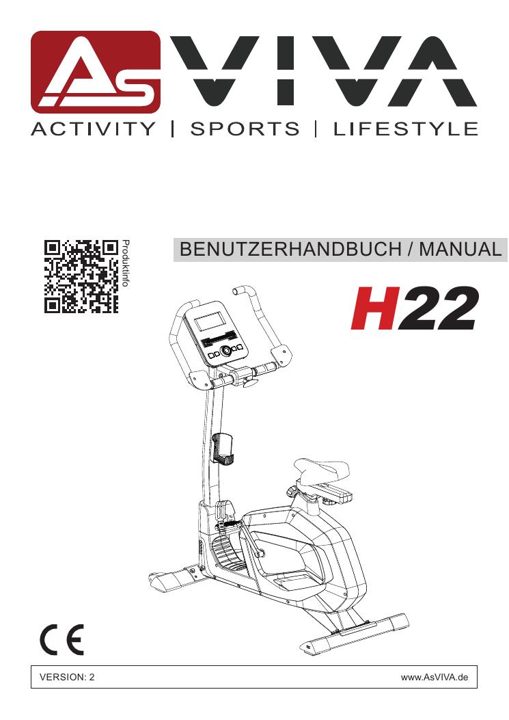 Ergometr Smart Fit H22 Bedienungsanleitung