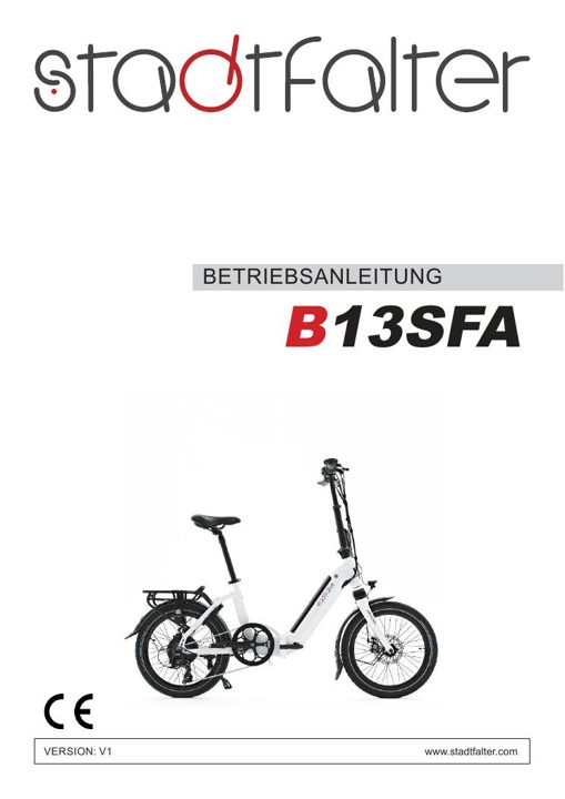 Składany E-Bike B13 Bedienungsanleitung