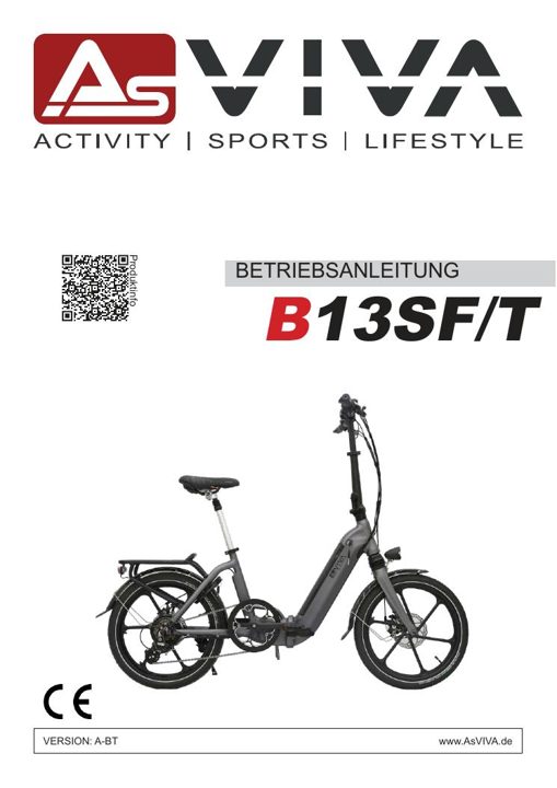 Składany E-Bike B13 Bedienungsanleitung