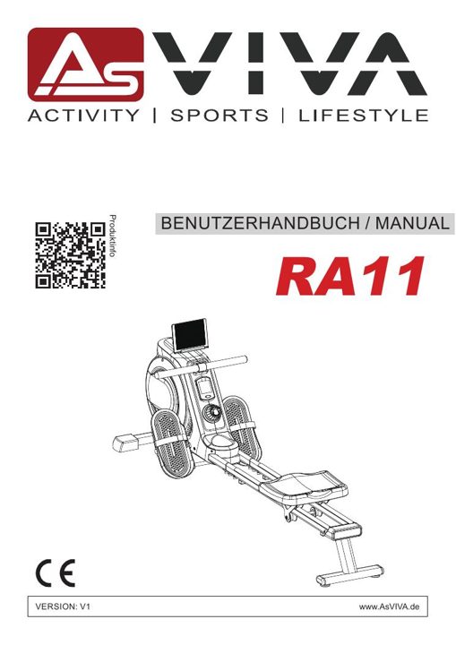 Wioślarz RA11 Magnetic Bedienungsanleitung