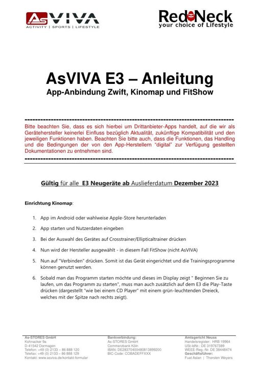 Crosstrainer Smart E3 Pro Bedienungsanleitung