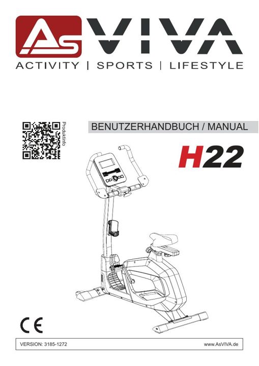 Ergometr Smart Fit H22 Bedienungsanleitung