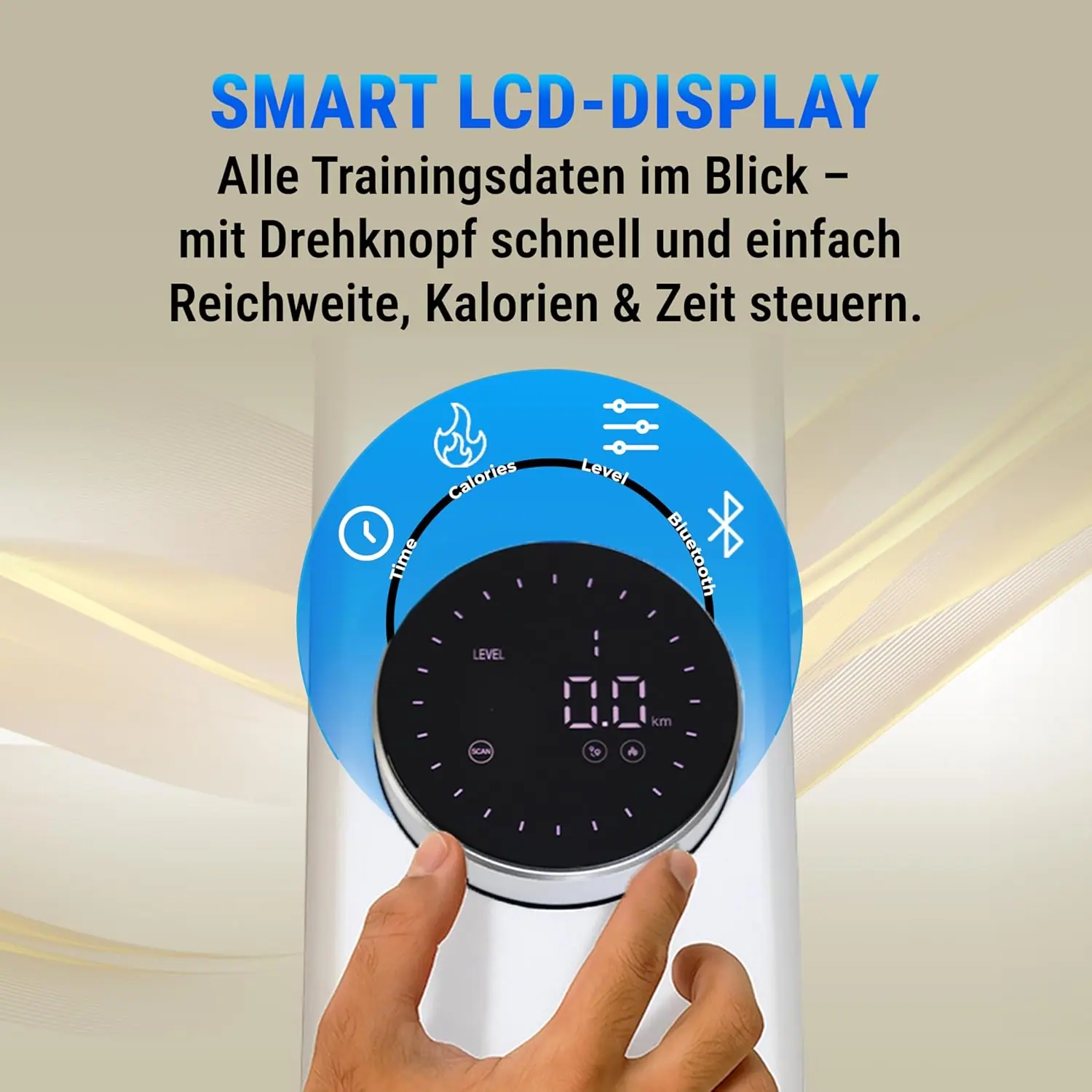 Inteligentny wyświetlacz LCD z pokrętłem – pełna kontrola
