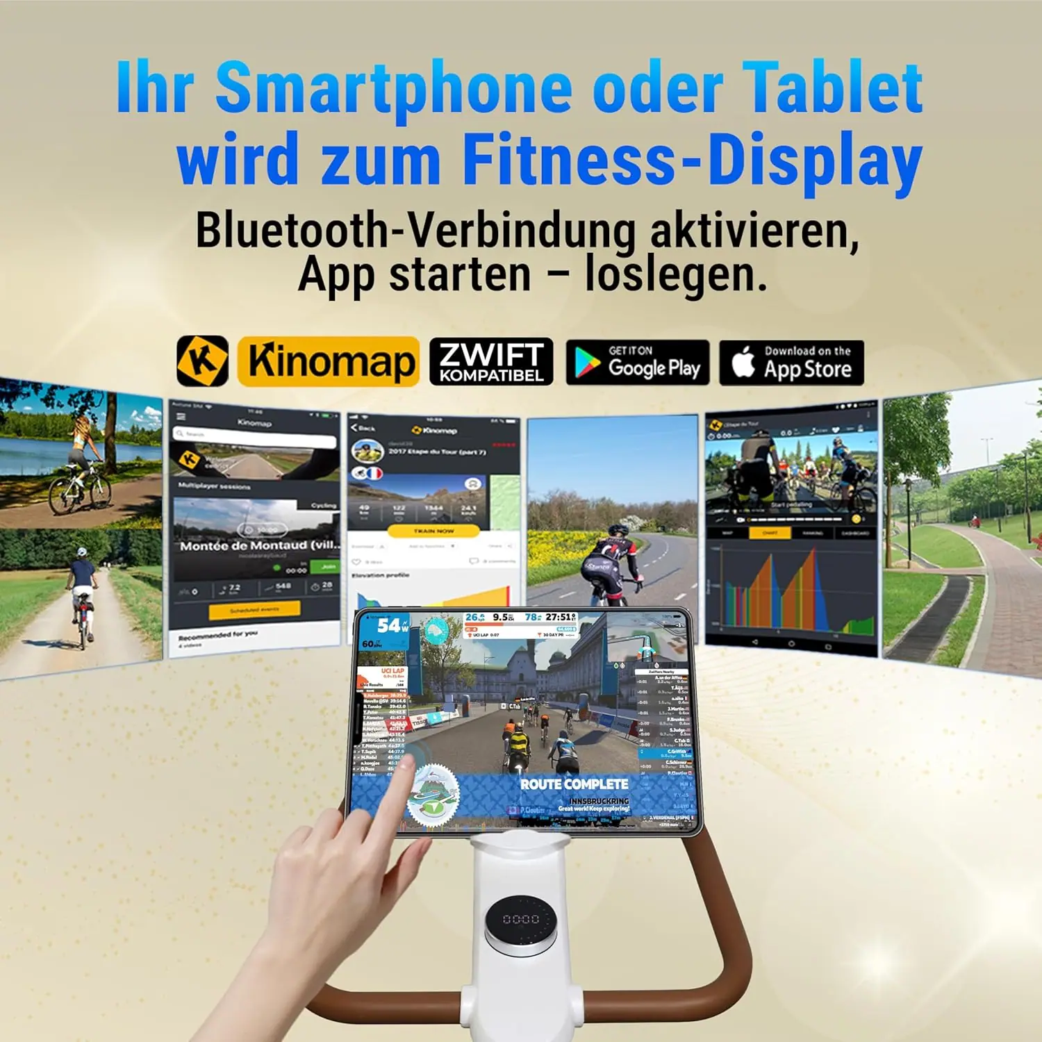 Twój smartfon lub tablet staje się wyświetlaczem fitness