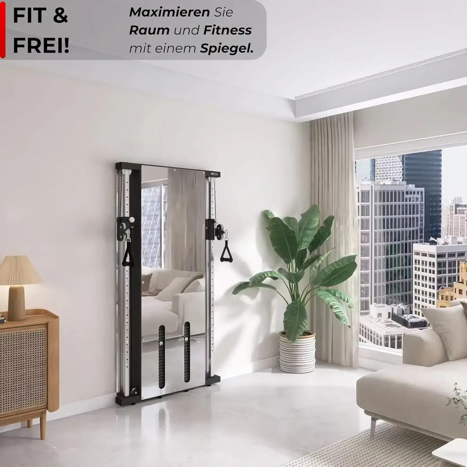 Maksymalizuj przestrzeń & fitness – z lustrem