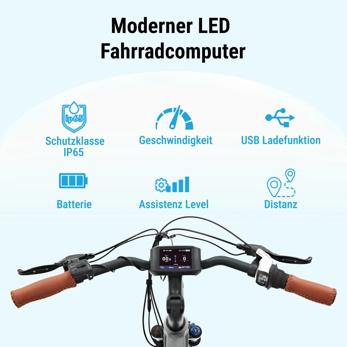Nowoczesny licznik rowerowy LED