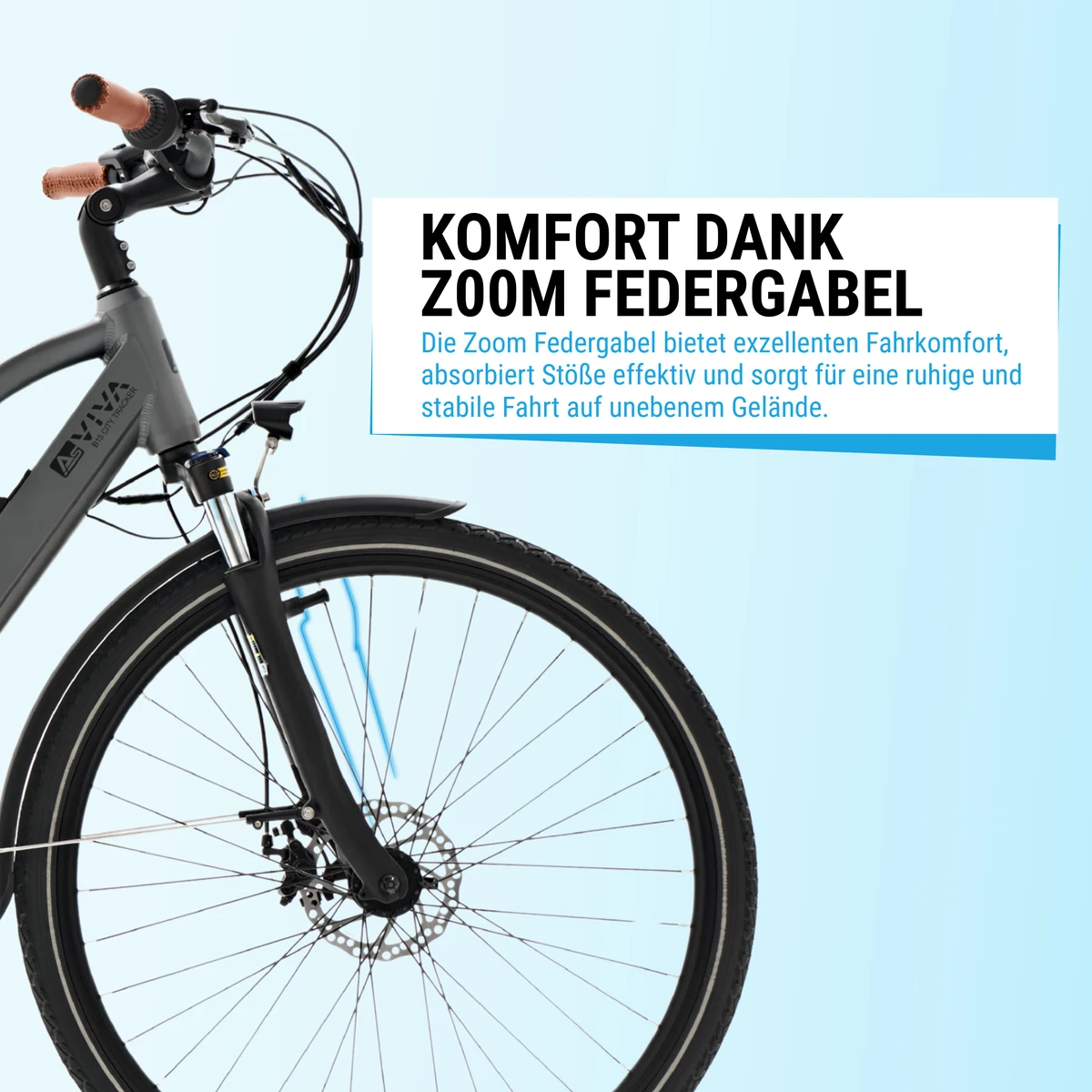 Komfort dzięki widelcowi resorowanemu Zoom