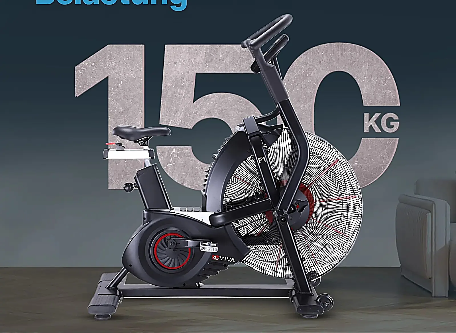 AsVIVA F1 Air Bike, rower stacjonarny – elementy i wyposażenie w skrócie