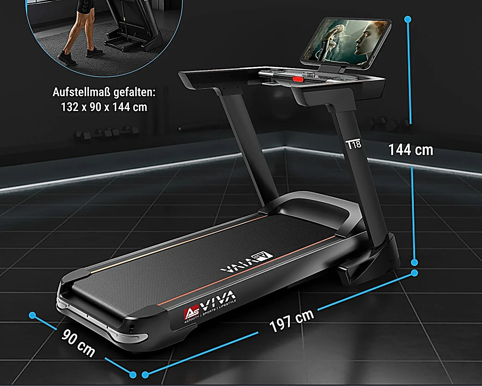 AsVIVA T18 Pro Laufband – Merkmale im Überblick