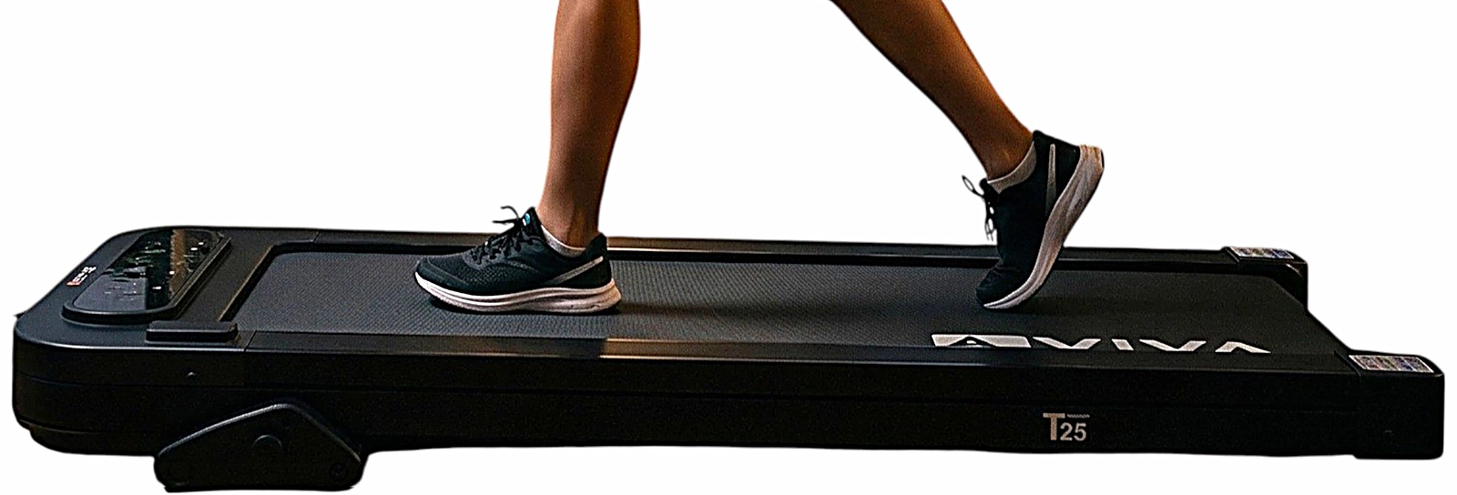 AsVIVA Walking Pad Smart T25 – widok z boku z cechami w skrócie
