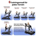 Sześć różnych trybów treningowych bieżni AsVIVA T30 Pro Max Climb Marathon dla urozmaiconego treningu
