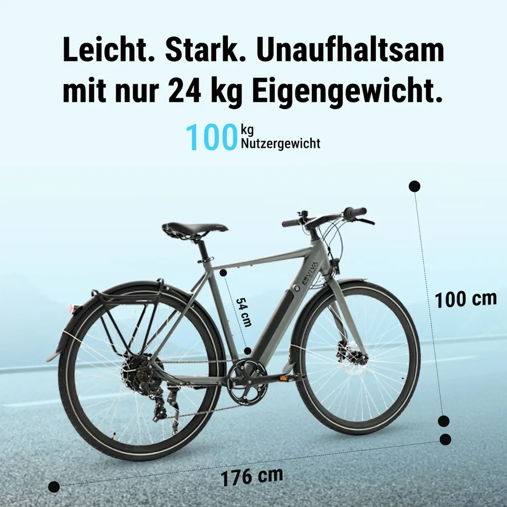AsVIVA Urban City E-Bike BC1C – 28 cali – widok 8