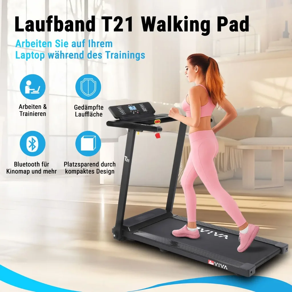 AsVIVA 2in1 – Bieżnia Walk & Run T21 – kompaktowa konstrukcja