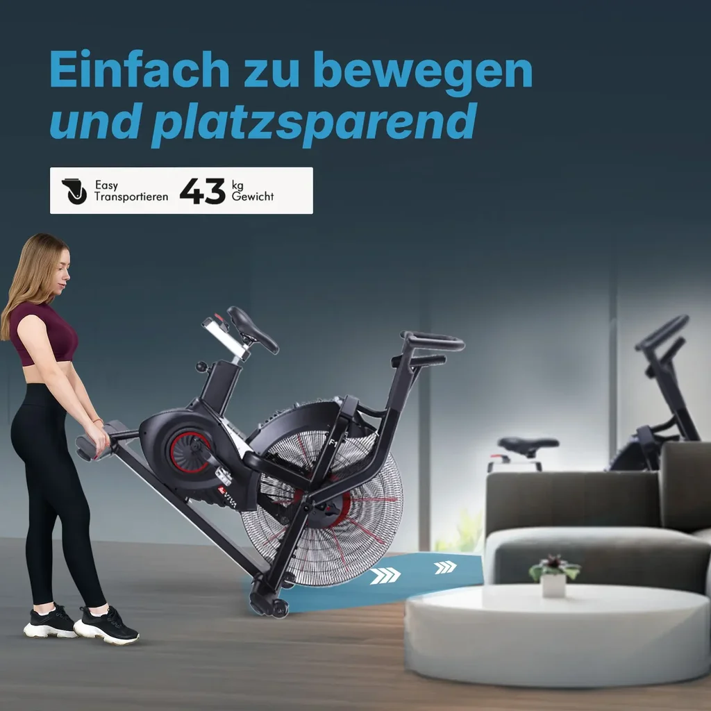 AsVIVA Air Bike, półprofesjonalny rower stacjonarny F1 – opór powietrza i oszczędność miejsca
