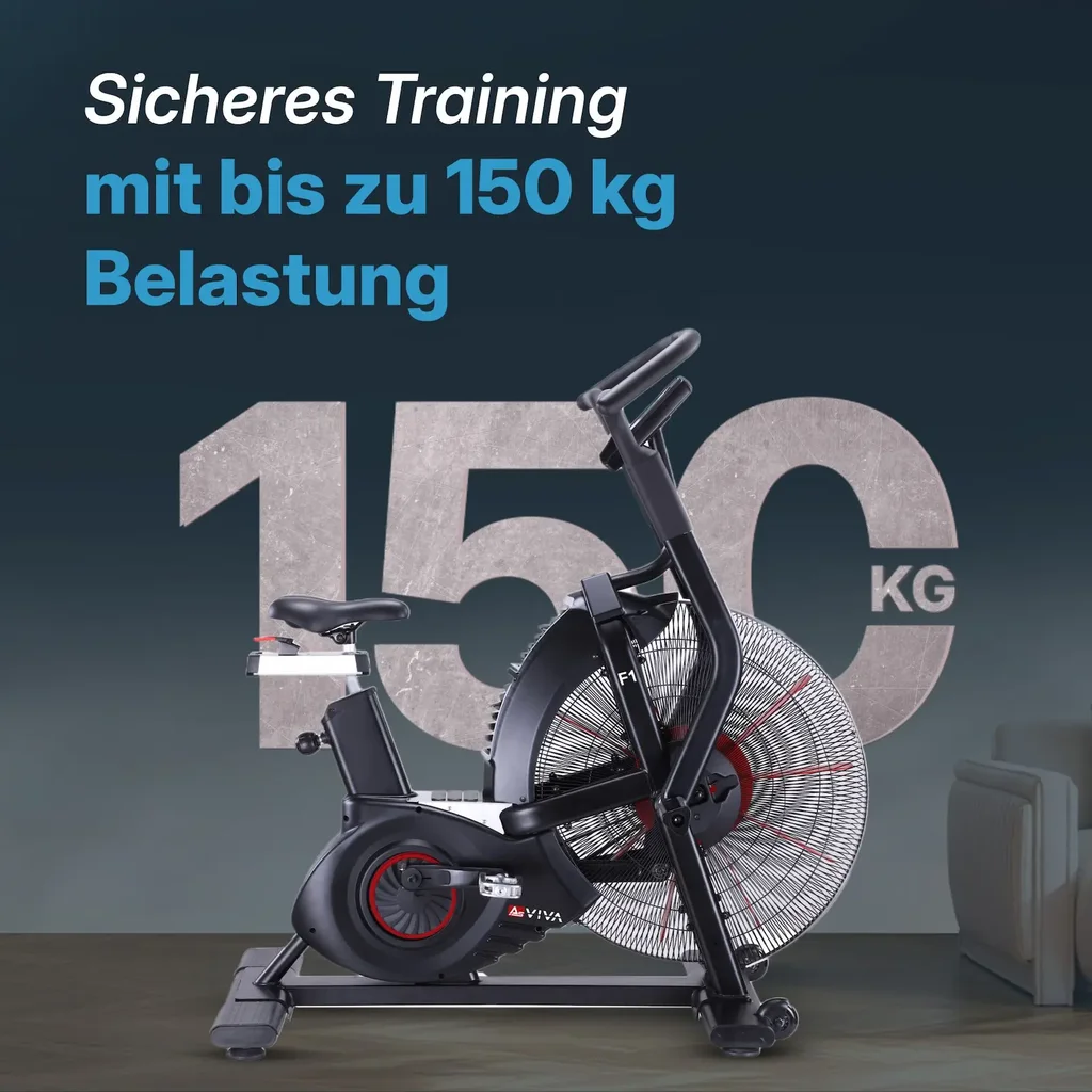AsVIVA Air Bike, półprofesjonalny rower stacjonarny F1 – opór powietrza (2)