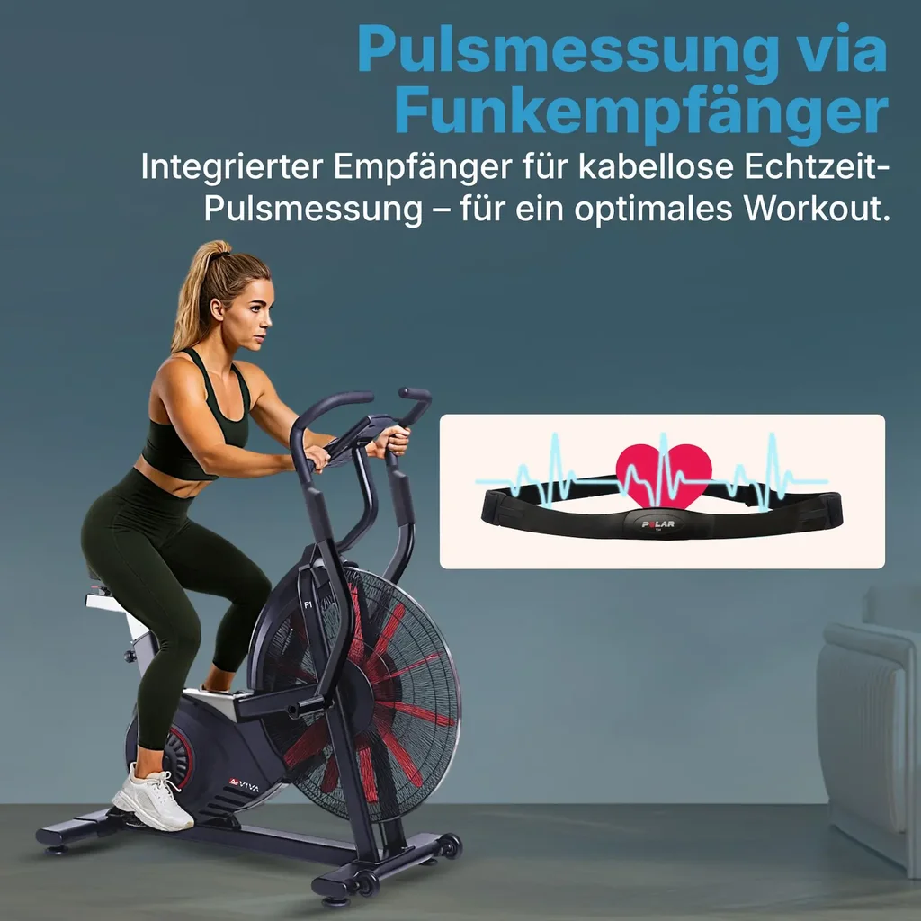 AsVIVA Air Bike, półprofesjonalny rower stacjonarny F1 – opór powietrza (5)