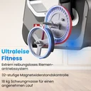 Napęd paskowy ergometru AsVIVA H25 Studio Pro zapewniający cichą i płynną pracę