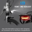 Rower elektryczny składany AsVIVA E-Bike Stadtfalter B13 – oświetlenie LED