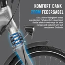 Rower elektryczny składany AsVIVA E-Bike Stadtfalter B13 – widelec amortyzowany