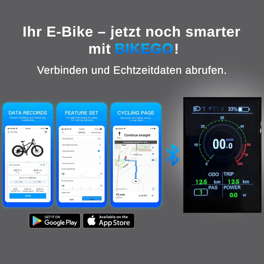 Rower elektryczny składany AsVIVA E-Bike Stadtfalter B13 – połączenie z aplikacją
