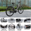 AsVIVA City E-Bike Stadtfalter B14 – Szary/Biały