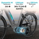 AsVIVA City E-Bike Stadtfalter B14 – Szary/Biały – Silnik