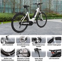 AsVIVA City E-Bike Stadtfalter B14 – Szary/Biały – Widok 2