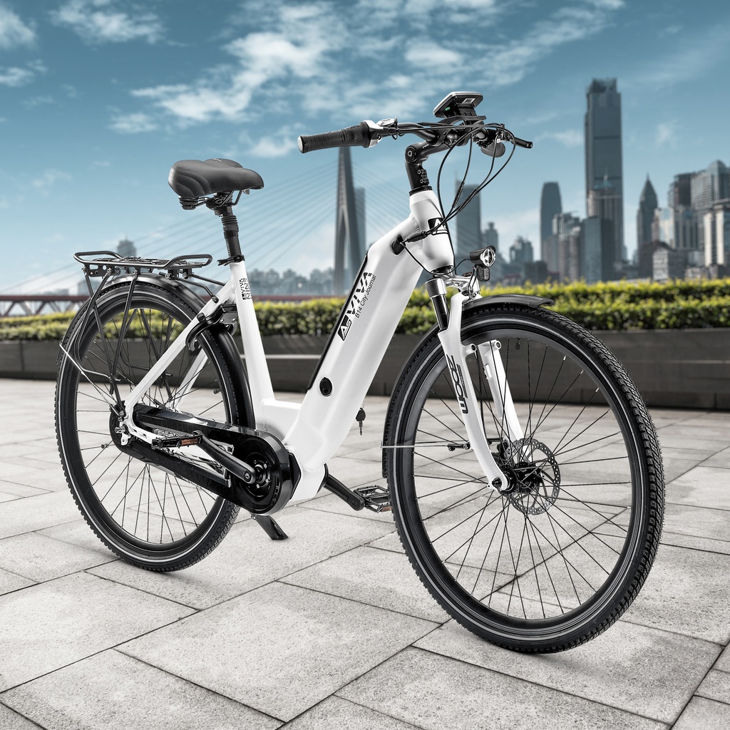 AsVIVA City E-Bike Stadtfalter B14 – Szary/Biały – Widok 26