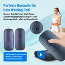 Dołączony pilot do bieżni AsVIVA Walking Pad T25 do wygodnego sterowania tempem i programami