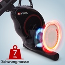 Magnetyczne koło zamachowe roweru stacjonarnego AsVIVA H14 w kolorze czarnym zapewniające cichą i płynną pracę
