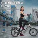 Przegląd zalet i wyposażenia szarego składanego roweru elektrycznego AsVIVA E-Bike Stadtfalter B13