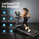 Bieżnia AsVIVA Smart T18 Pro – widok ogólny z boku z pasem biegowym i składaną ramą
