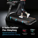 System amortyzacji Cushion Flex bieżni AsVIVA T18 Pro zapewniający bezpieczne dla stawów bieganie