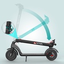 Dzięki mechanizmowi składania hulajnogę elektryczną E-Scooter AsVIVA ES01 można łatwo złożyć, oszczędzając miejsce