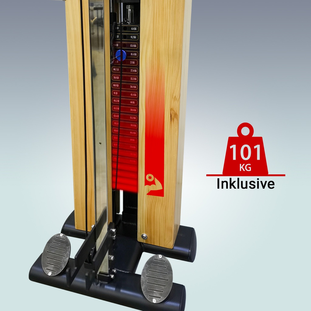 Kraftstation & Kabelzugstation MG7 – Light Wood Gewichte