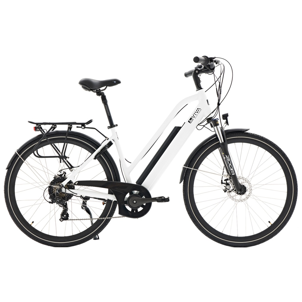 City E-Bike B15 – 28 cali – Szary/Biały (NOWY, Szary / Brązowy)