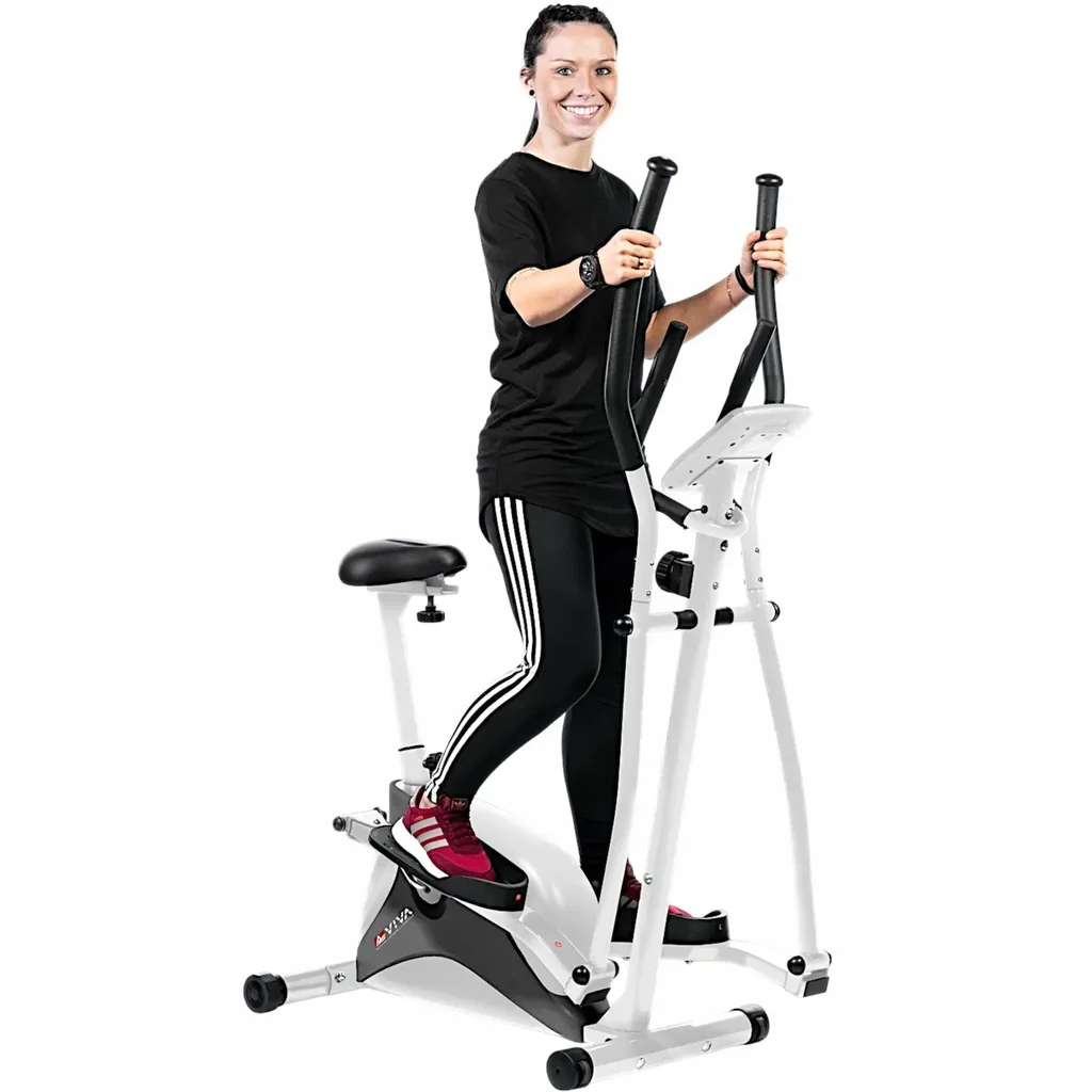2w1 Orbitrek i rower stacjonarny C16 (NOWY, Biały)